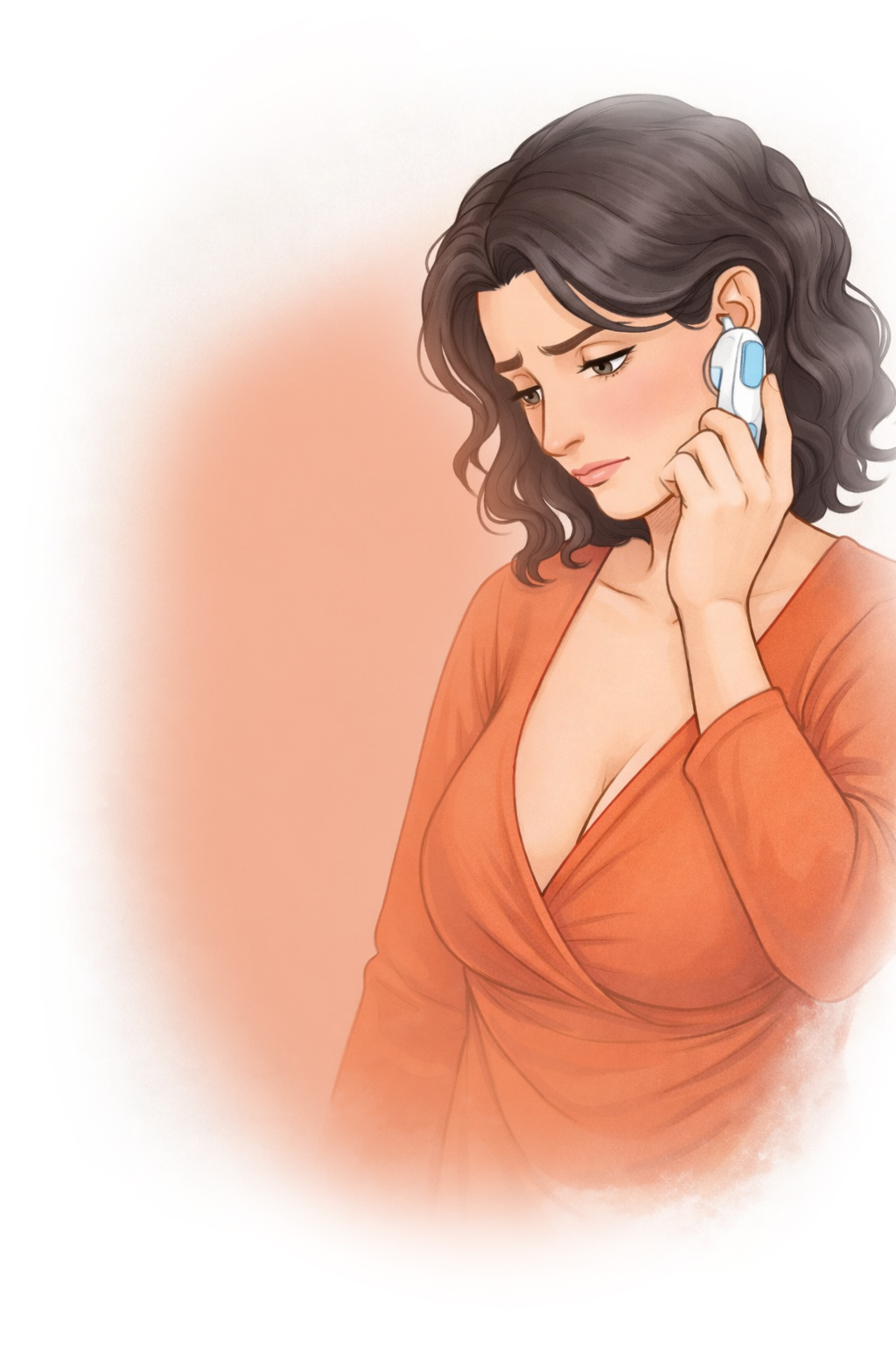 Kvinna som kontrollerar om hon har feber